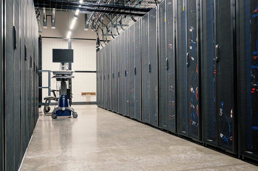 Crafting Captivating Headlines: Your awesome post title goes here Steel framework cabinets housing servers networking devices and cables in contemporary equipped data center